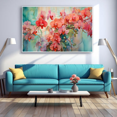 Abstract Painting of Orchids